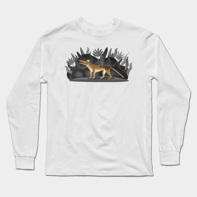 Thylacine time Long Sleeve T-Shirt by ikerpazstudio